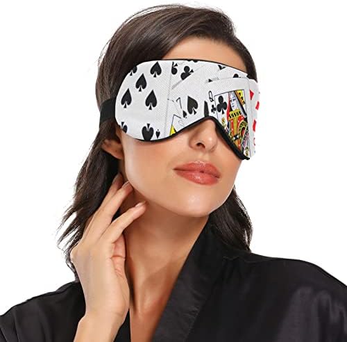 Unisex Sleep Eye Mask Poker-Card-Las-Vegas Night Sleeping Masca de somn confortabil pentru ochi de somn Cover