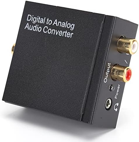 Convertor audio Digital la Analog, adaptor Audio de 3,5 mm convertor digital optic coaxial la analog RCA L / R, pentru comutarea