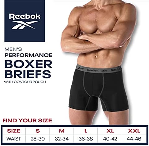 Lenjerie de corp pentru bărbați Reebok-Slip Boxer de performanță cu picioare lungi mari și înalte