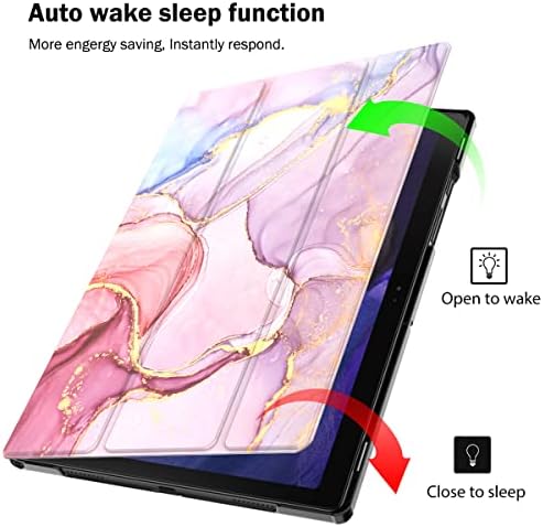 Carcasă Pixiu Folio pentru Galaxy Tab A8 10.5 2021, Heavy Duty Trifold Stand Pu Piele Copertă inteligentă cu Wake/Sleep Funcție