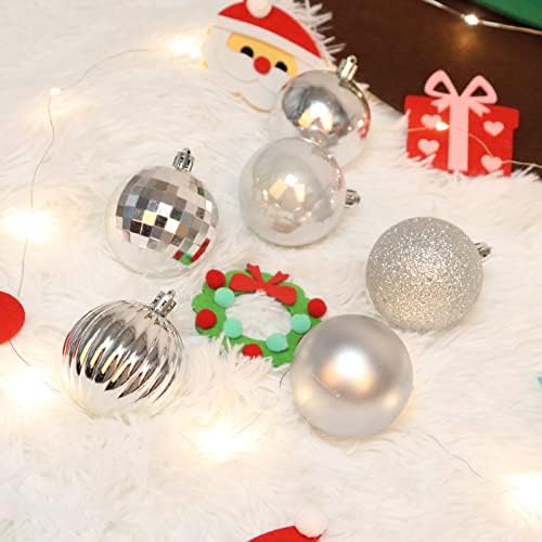 36pcs 6mm ornamente de minge de Crăciun Big Bile de Crăciun Hanging Biles pentru decorațiuni pentru petreceri de nuntă în aer
