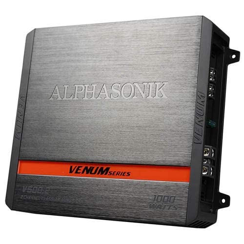 Alphasonik V500.2 Seria Venum 1000 Watts Amplificator Max 2-canal cu cipuri de uzură cu 4 căi Circuitul de protecție cu 4 căi
