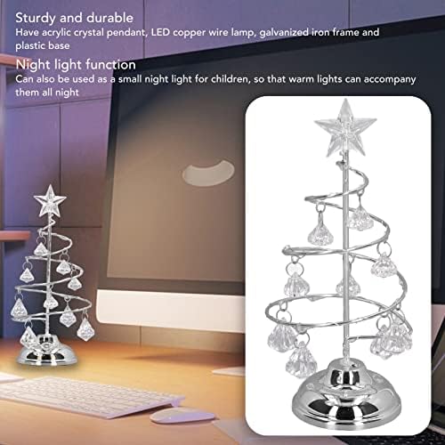 Lumini de Crăciun cu LED -uri FDIT, cristal compact decorativ de fier Lumini de noapte adecvate pentru decorațiuni cadou de