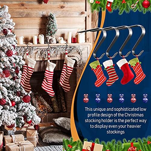 4 bucăți suporturi de ciorapi de Crăciun umerase de ciorapi de Crăciun pentru suport pentru șemineu pentru șemineu pentru decorarea