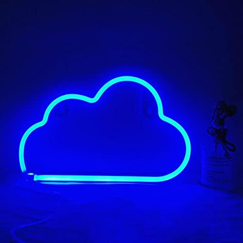 Semn drăguț de nor Neon, baterie sau lumină de noapte alimentată prin USB ca Decor de perete pentru camera copiilor, dormitor, Festival, Petrecere