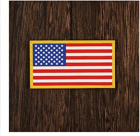 Hecoo SUA American Flag Morale PVC Patch de fixare a cauciucului PVC