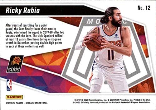 2019-20 Panini Mosaic Give and Go 12 Ricky Rubio Phoenix Suns NBA Carte de tranzacționare a baschetului
