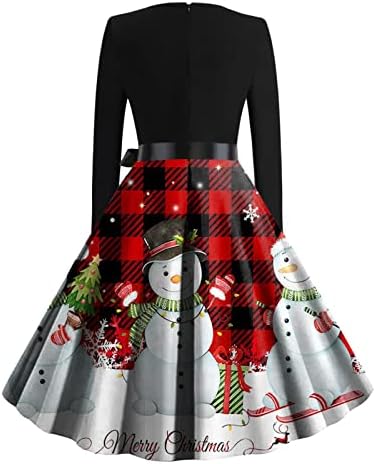 Rochii de Crăciun Wytong pentru femei 2022 Elegant casual cu mânecă lungă cu mânecă fără mâneci rochie de cocktail cu volan