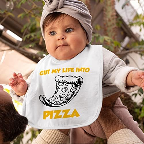 Tăiați -mi viața în pizza salopete pentru bebeluși - salopete de hrănire pentru bebeluși - salopete grafice pentru mâncare
