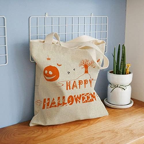 Pumpkin Moster Truck Bats Witch Broom Ghost Happy Halloween Tote Bag pentru femei, pungi alimentare reutilizabile, pungi drăguțe