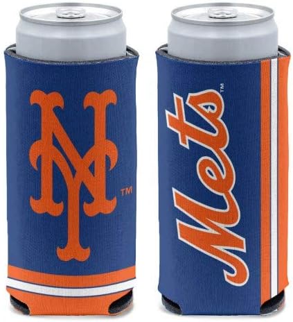 Wincraft MLB New York Mets Slim Can Can Cooler, Culorile echipei, o singură dimensiune