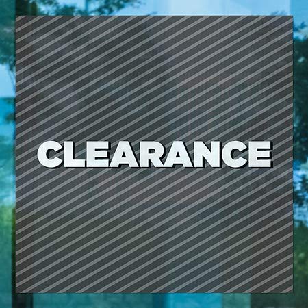 Cgsignlab | Greetă „Clearance -Stripes gri” gri ”| 5 x5