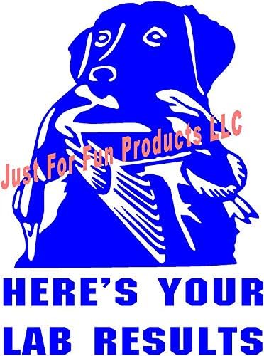 Doar pentru distracție 5.75 x 4.25 Rezultate de laborator Duck Labrador Dog Vinyl Die Die Cut Decal Bumper, ferestre, mașini,