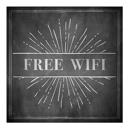 Cgsignlab | Fereastra „WiFi -Burst” „Free Wifi -Chalk” | 12 x12