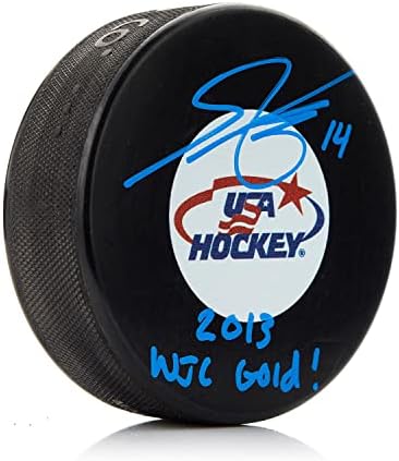 Shayne Gostisbehere a semnat cu echipa SUA 2013 WJC Gold! PUC-pucuri NHL cu autograf