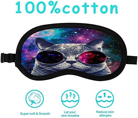 Dazhi imagine personalizată ochelari de somn pentru pisici masca de somn, confort moale bumbac block bloc out ușoară pentru