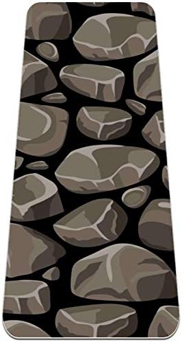 Rock Stone fără sudură model premium gros Yoga Mat Eco Friendly cauciuc Sănătate & amp; Fitness Anti alunecare Mat pentru toate