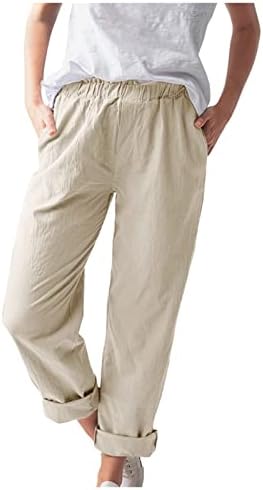Buzunar etanșeitate solidă pantaloni pantaloni haine lenjerie pantaloni de bumbac casual pantaloni de lenjerie bleumarin