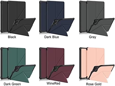 Husă pliabilă Origami pentru Kindle Paperwhite 11th Gen 2021 Culoare solidă de 6,8 inchi - Husă E-Reader cu suport - Husă flexibilă