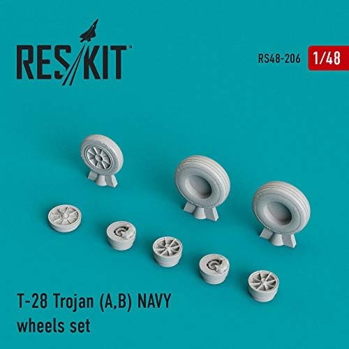 Reskit RS48-0206-1/48-T-28 Trojan Navy Wheels Set Resin Detaliu