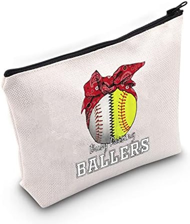 Tobgb ocupat pentru creșterea balorelor softball baseball inspirate cu fermoar geanta cu fermoar softball iubit cadou baseball