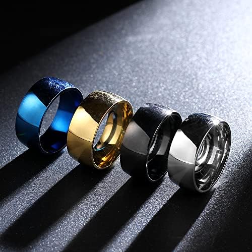 Inele albastre de 8 mm pentru bărbați și femei inel personalizat Personalizare inel gravat-75860