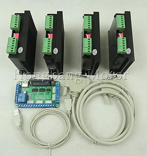 Controller Motor Davitu - Router CNC 4 axe Kit, TB6600 3 Axe 4.5A Kit de control al motorului Stepper Motor pentru + 5 axe
