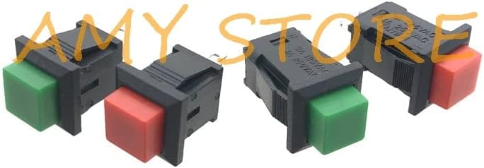 10pcs 3A/ 125V 1A/ 250VAC NU sau NC Momentan Red Green Square Push Buton Switch DS -431 OFF/ DS -430 ON/ -Comutatoare -