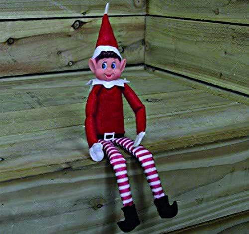 ASAB Crăciun elf jucărie moale Smiley Face Sits pe raft