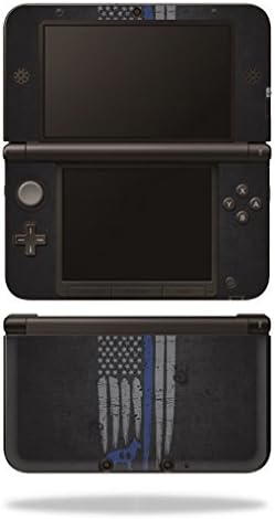 Pielea Mightyskins compatibilă cu Nintendo 3DS XL - linia subțire albastră K9 | Capac de ambalare de decădere de protecție,