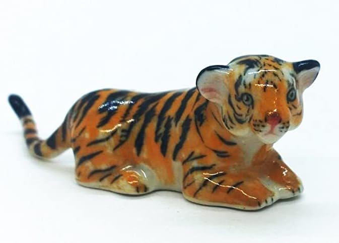 Witnystore 3¼ Tiger lung Standing Ornament Miniatură - Porțelan decorativ Safari African African Animale Africane Suvenir sau