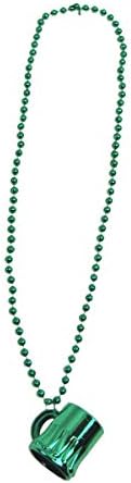 Tg, LLC Treasure Gurus St. Patrick ' s Day bere halbă Shot sticlă șirag de mărgele colier noutate Partidul favoarea Bijuterii