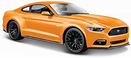 Diecast Car W/Display Carcasă - Ford Mustang GT, Orange - Maisto 31508or - 1/24 scară DIECAST Model de jucărie Mașină
