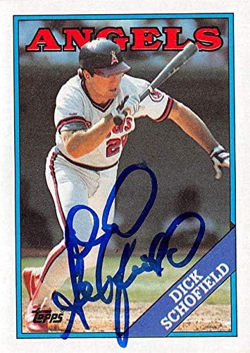 Autograf depozit 622651 Dick Schofield Card de baseball autografat - California Angels 1988 Topps - No.43