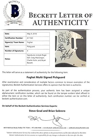 Foghat Earl, Huhn, Bassett și MacGregor semnat de chitară electrică BAS A11563