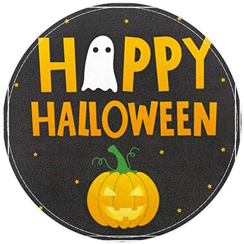 Happy Halloween Pumpkin Fantom, pornită non -alunecare de 15,7 rotundă covoare covoare covoare pentru copii dormitor pentru
