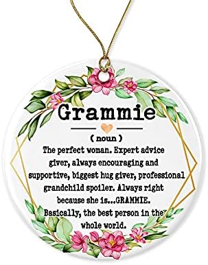 Ornament de substantiv WolfEdesignpdd Grammie - Ornament de Crăciun pentru Grammie - Ornament de Ziua Mamei - Cadouri Grammie
