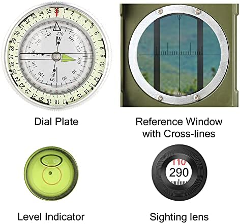 Yehobu Survival Compass, drumeții busolă militară, orientare busolă lensatică, busole de navigare impermeabil