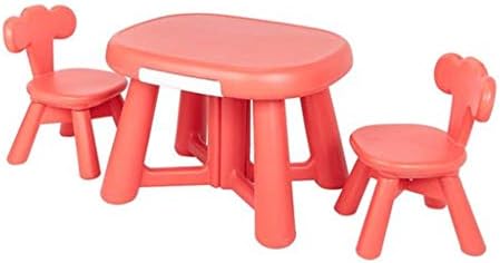 LIUYUNQI mobilier din Plastic de masă și 2 scaun Set pentru copii grădiniță masă și scaun Set prințesă masă și scaun