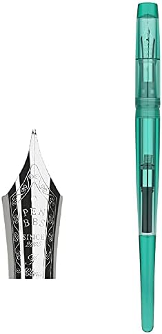Erofa Penbbs 267 Fântâna acrilică Pen Iridium Fine Nib Writing Set Pen Gift cu cutie - Green Transparent