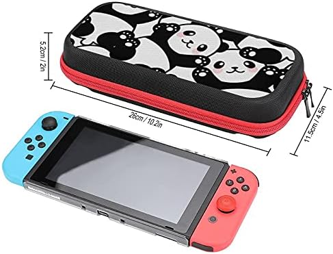 Sagină de depozitare a carcasei tipărită a amuzantului amuzant Panda pentru a transporta carcasă pentru Nintendo Switch Lite