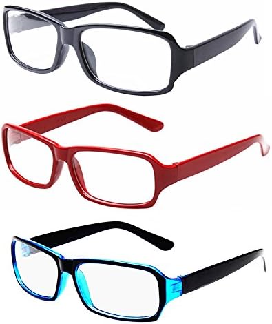 Fancyg® Vintage inspirat în stil retro -dreptunghiuri retro ochelari Frame Clear lentile Eyewear 3 bucăți Set de culoare3 Set3