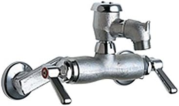 Robinete Chicago 305-Vbrcf robinet de chiuvetă de serviciu cu montare pe perete cu centre reglabile, crom dur, 6,00 x 6,00
