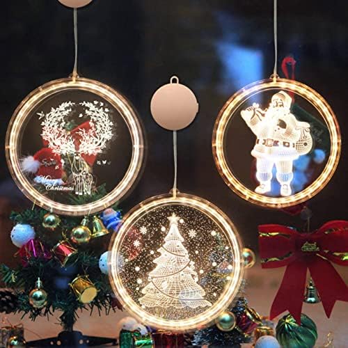 MBETA Crăciun 3d Lumini de agățare LED BELL FLLAKE SNOWEL LUMINI COLOLED AFECT