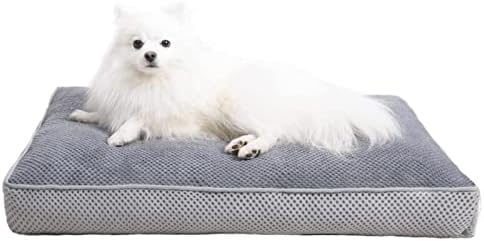 WELLYELO Câine Paturi pentru câini mici ortopedice câine mic pat ou Crate spuma Pet pat câine Crate Pad cu capac lavabil detașabil