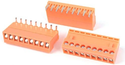 Nou LON0167 3 PC-uri AC 300V 10A 9P PCB Șurub Conector bloc de bloc de 3,96 mm portocaliu (3 Stück AC 300-V 10A 9P PCB SCHRAUBKLEMMENANSCHLUSS