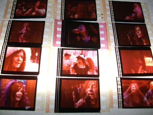 Janis Joplin Lot de 12 celule de film de 35 mm Memorabile de colecție completează Poster Book Theatre