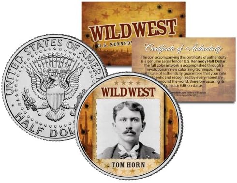 Tom Horn Wild West Series JFK Kennedy monedă americană de jumătate de dolar cu certificat și capsulă