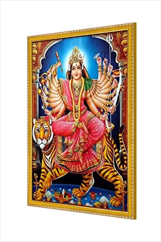 999store Durga Maa Pictură foto cu cadru foto pentru Temple/Mandir Durga Wall Decor Photoframe God075
