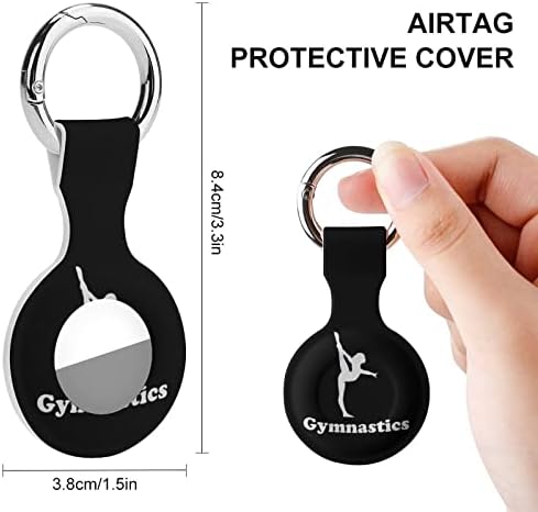Gimnastica imprimate silicon caz pentru AirTags cu Keychain protecție acoperi aer Tag Finder Tracker Accesorii titularul